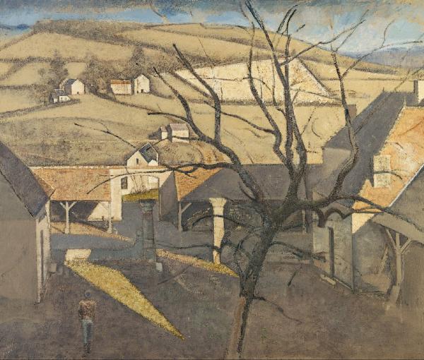 Balthus, Cour de ferme à Chassy, 1960